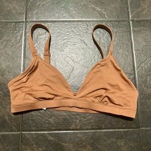 Victoria's Secret PINK, Base Stretch Triangle Bralette, Caramel, L
